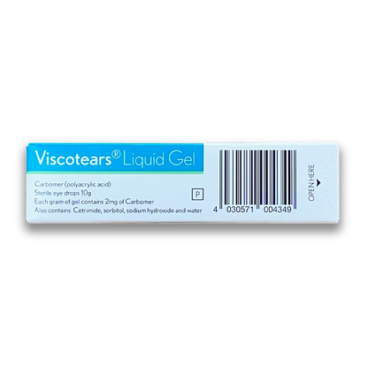 Gouttes oculaires stériles en gel liquide Viscotears - 10 g