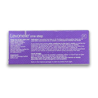 Comprimé de Levonelle One Step 1500 mcg