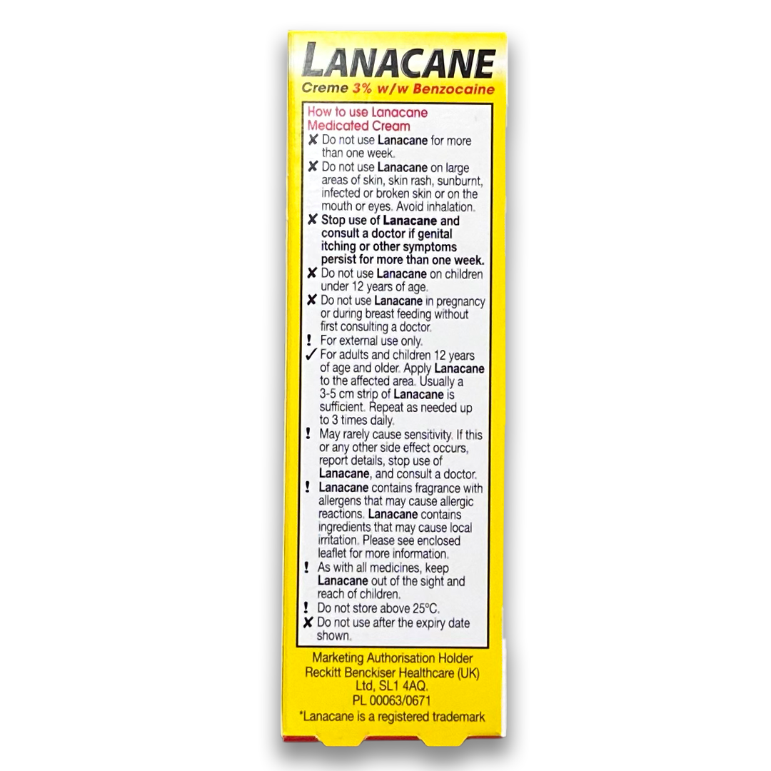 Lanacane 3% Benzocaine Cream