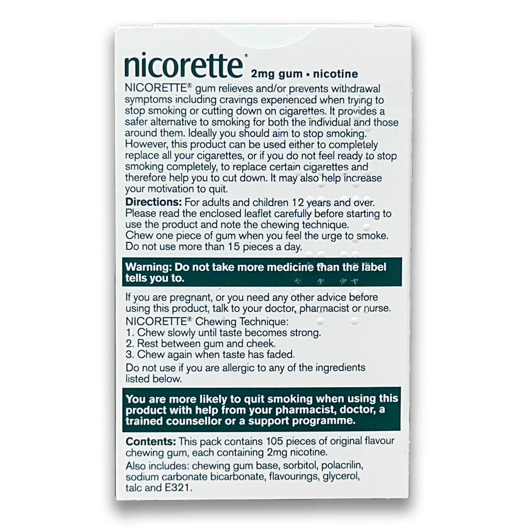 Gomme Nicorette (Nicotine)