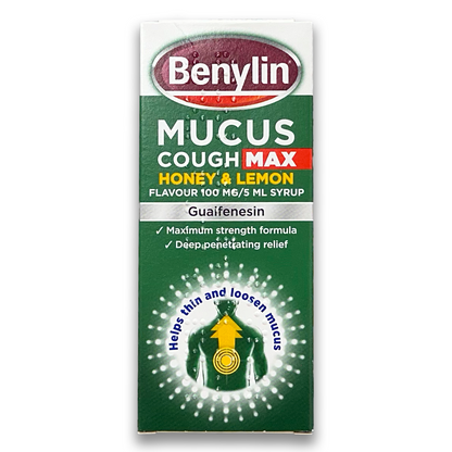 Benylin Mucus Cough MAX 100mg/5ml Syrup - Honey and Lemon