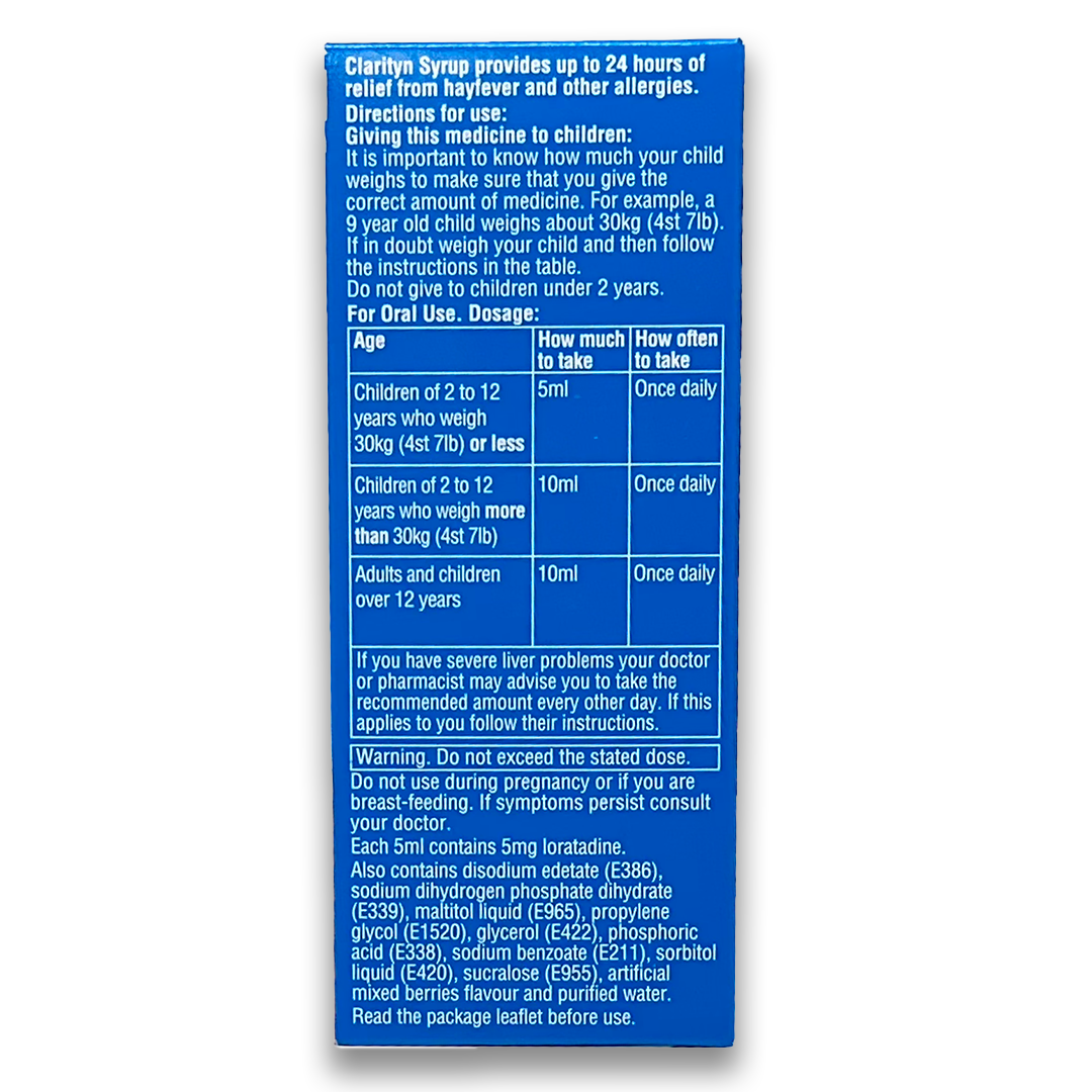 Clarityn Children's Allergy 1mg/ml Berry Syrup