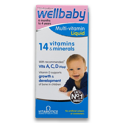 Vitabiotics Wellbaby Liquide Multivitaminé 6 Mois à 4 Ans 150 ml